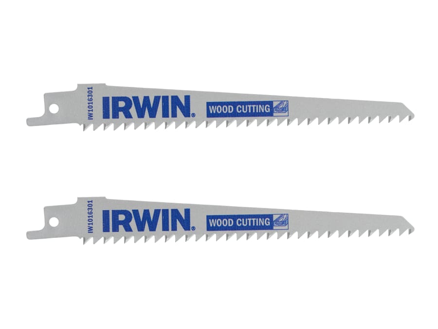 Irwin IW1016301 Sabre Saw Blade Wood/PVC Cutting 152mm (Pack 2)