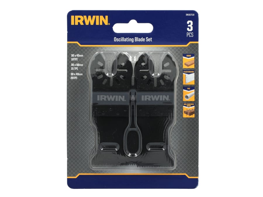 Irwin IW1017110 Oscillating Blade Set 3 Piece