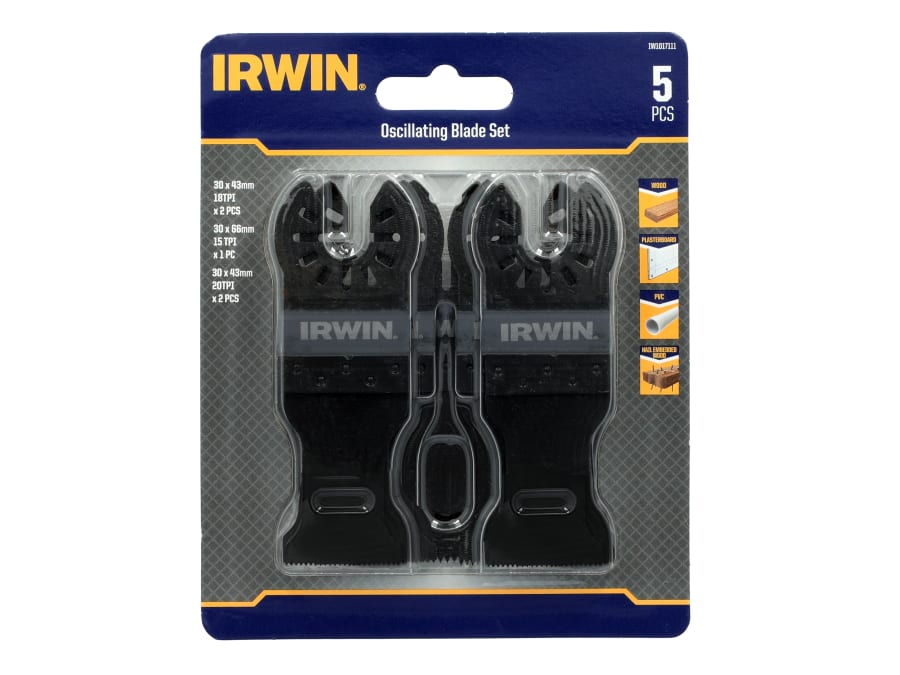 Irwin IW1017111 5 Piece Oscillating Blade Set