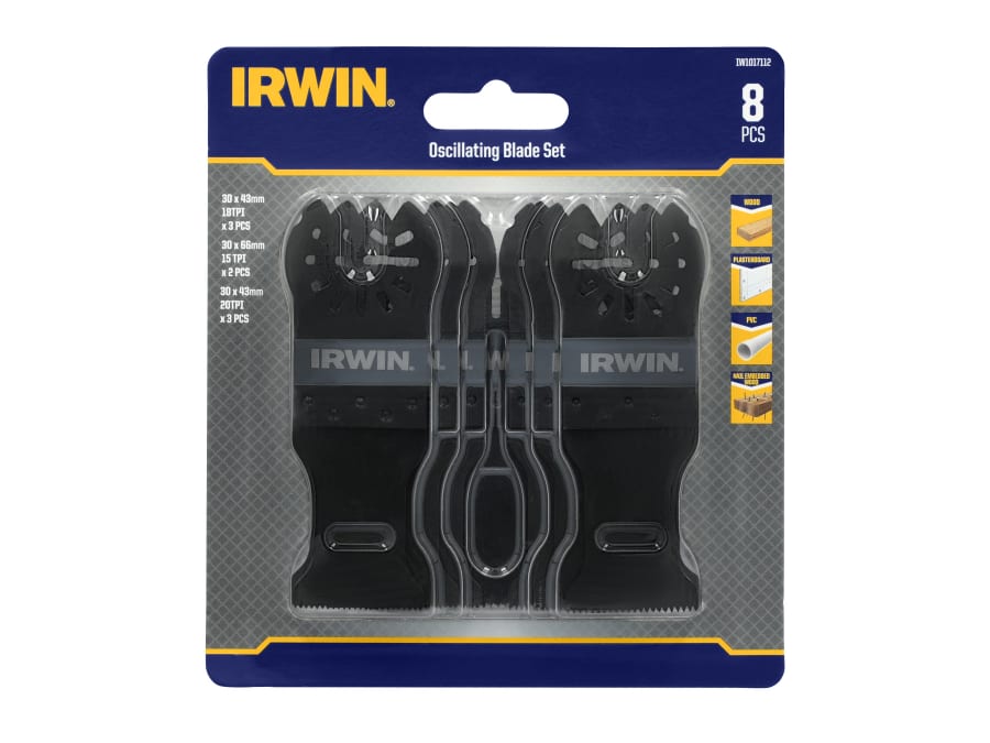 Irwin IW1017112 8 Piece Oscillating Blade Set