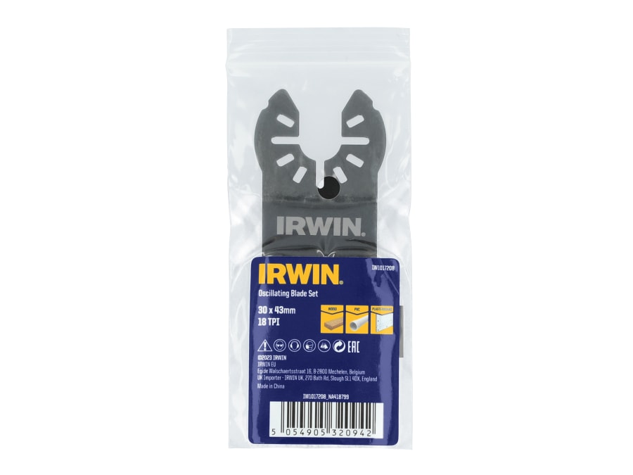Irwin IW1017208 Fastcut Wood Oscillating Blade 30 x 43mm 18 TPI