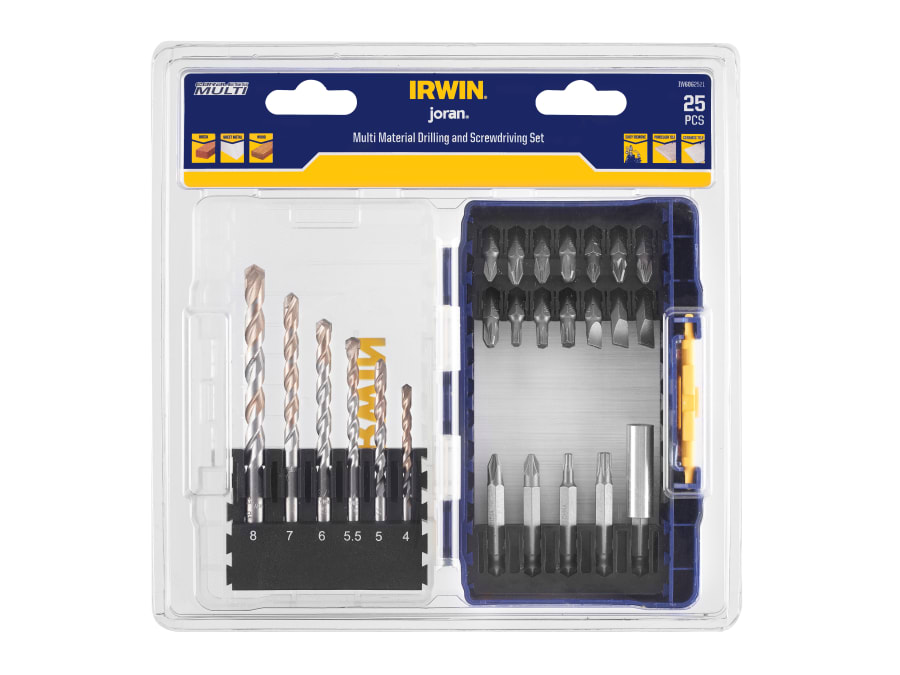 Irwin IW6062521 25 Piece Multi Material & Screwdriving Set