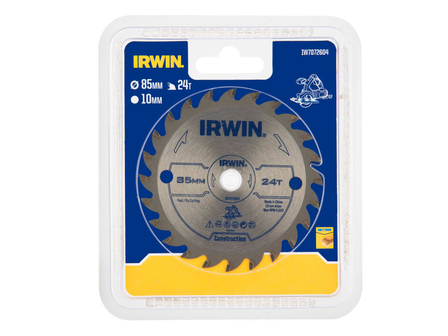 Irwin IW7072604 85mm x 10mm x 24T General Purpose Saw Blade