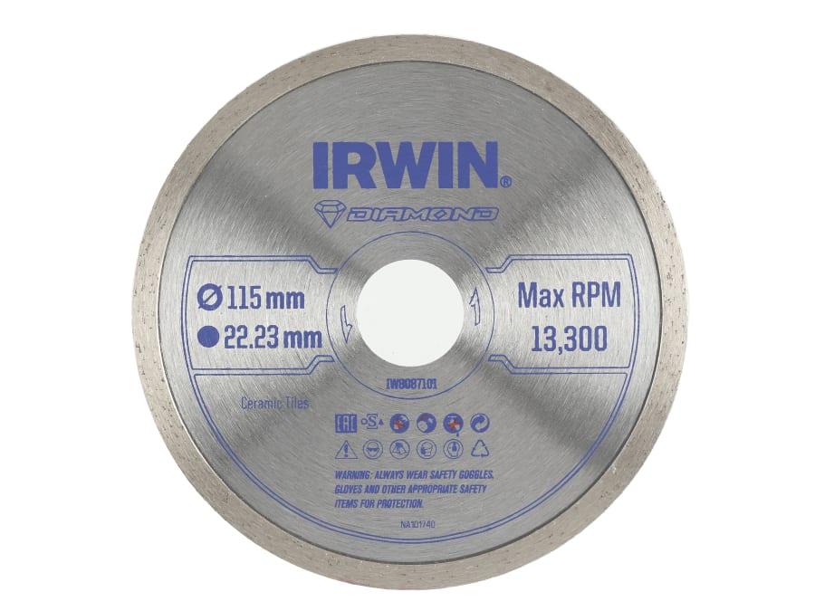 Irwin IW8087101 115mm Continuous Rim Diamond Blade