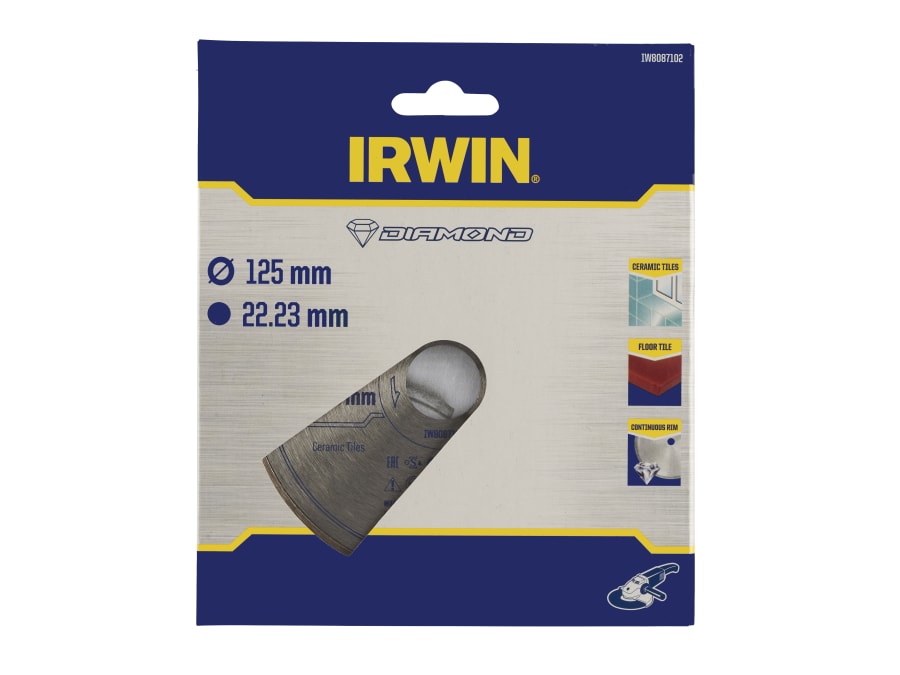 Irwin IW8087102 125 x 22.23mm Continuous Rim Diamond Blade
