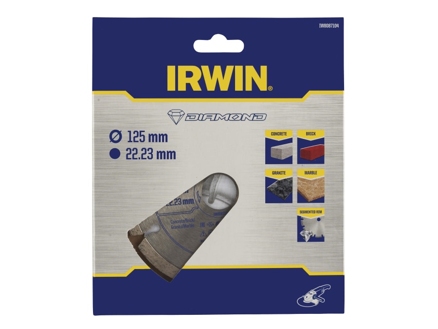 Irwin IW8087104 Segmented Diamond Blade 125 x 22.23mm