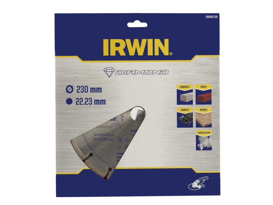 Irwin IW8087106 Segmented Diamond Blade 230 x 22.23mm