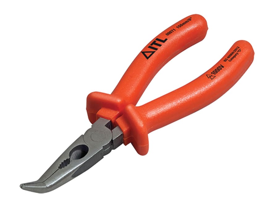 Itl Insulated Itl UKC00071 Insulated Bent Nose Pliers 150mm