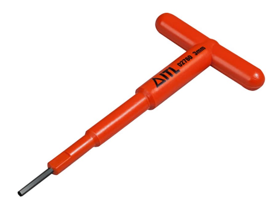Itl Insulated Itl 02760 3mm Insulated Light T Handle Hex Key