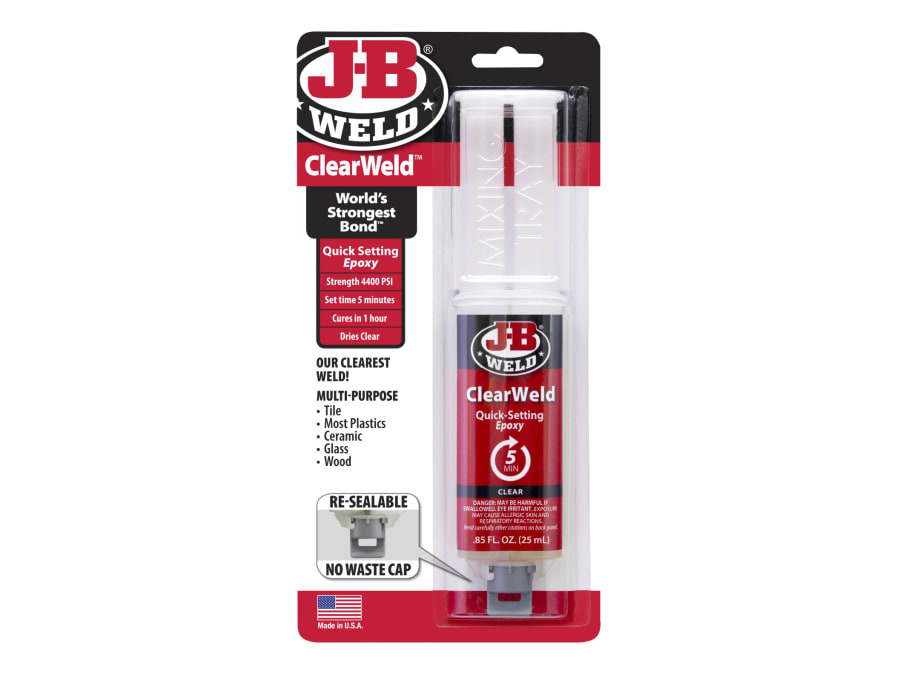 J-B Weld 50112UK ClearWeld Epoxy Syringe 25ml