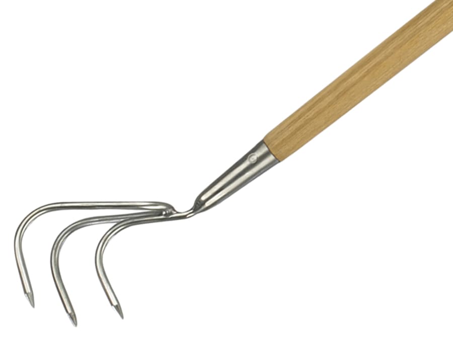 Kent & Stowe 70100043 Stainless Steel Long Handled 3-Prong Cultivator