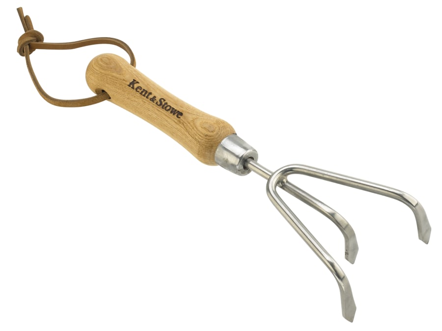 Kent & Stowe 70100087 Stainless Steel Hand 3-Prong Cultivator