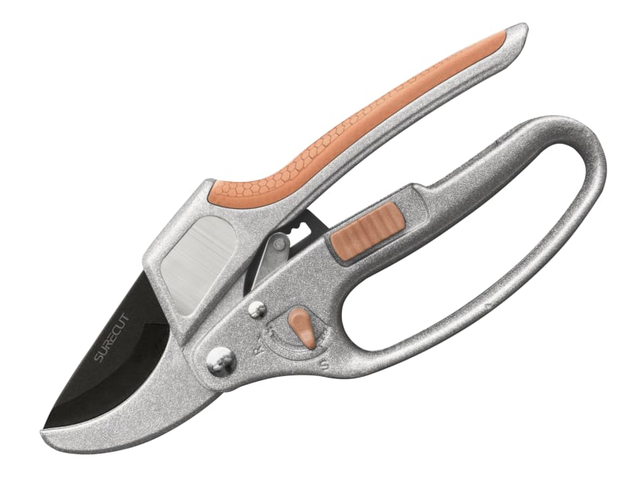 Kent & Stowe 70100606 Hardwood Anvil Ratchet Secateurs