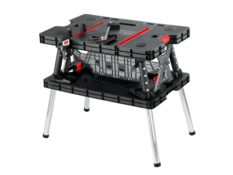 Keter 237005 Folding Work Table with Clamps