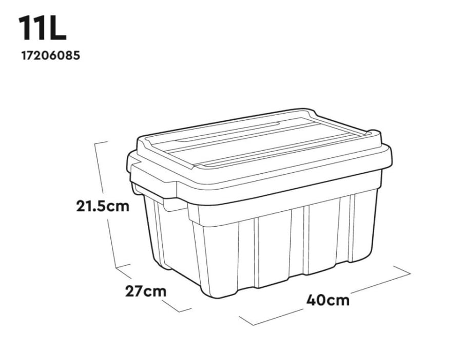 Keter 257323 11 Litre Tuff Tote
