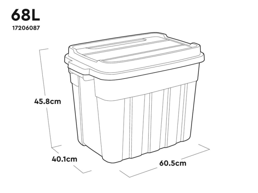Keter 257325 68 Litre Tuff Tote