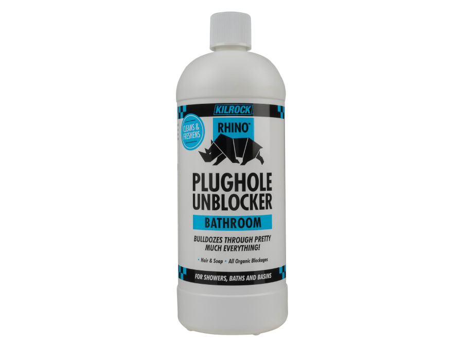 Kilrock RHINOBATHROOM Heavy-Duty Drain Unblocker 1 Litre