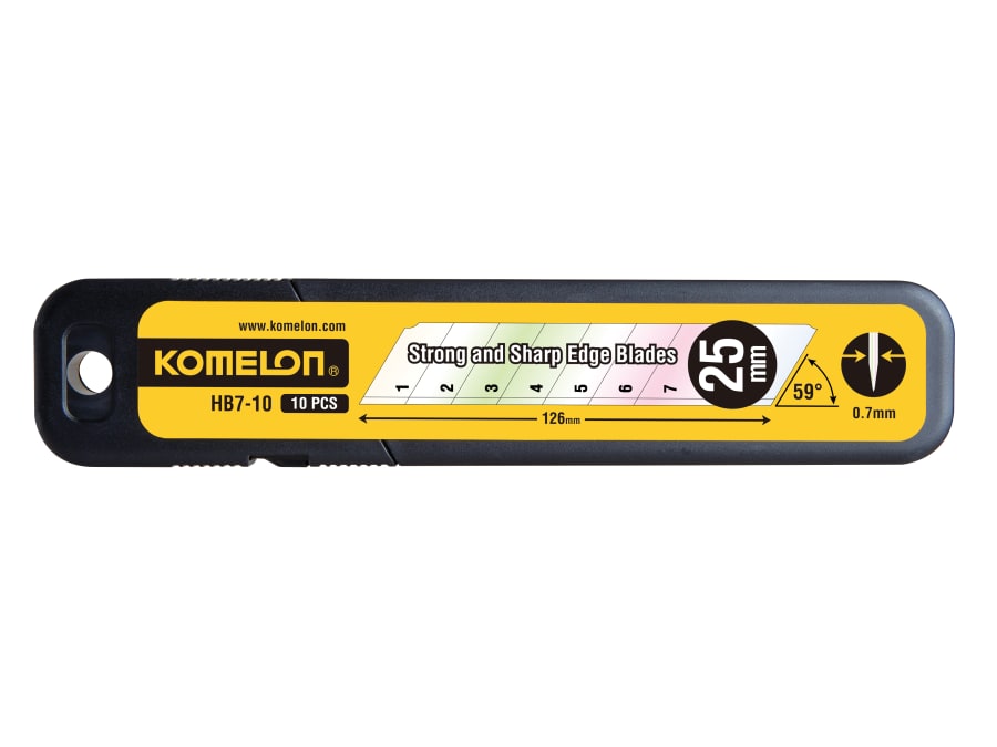 Komelon HB710 25mm Snap-Off Blades (Pack 10)