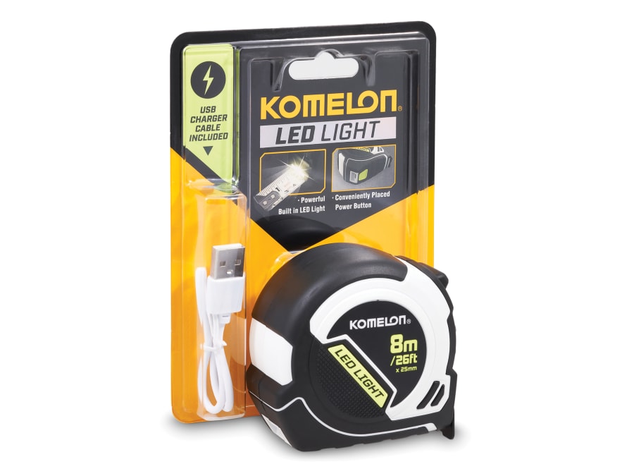 Komelon PLD85 8m/26ft Tape Measure