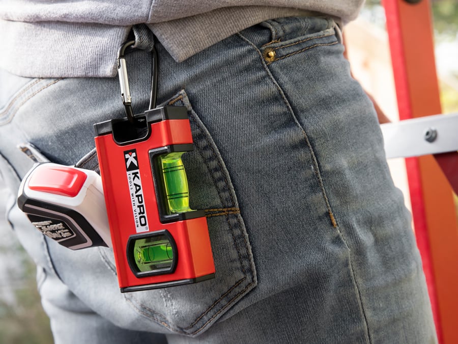Kapro K771M 10cm Twin Mini Level with Carabiner