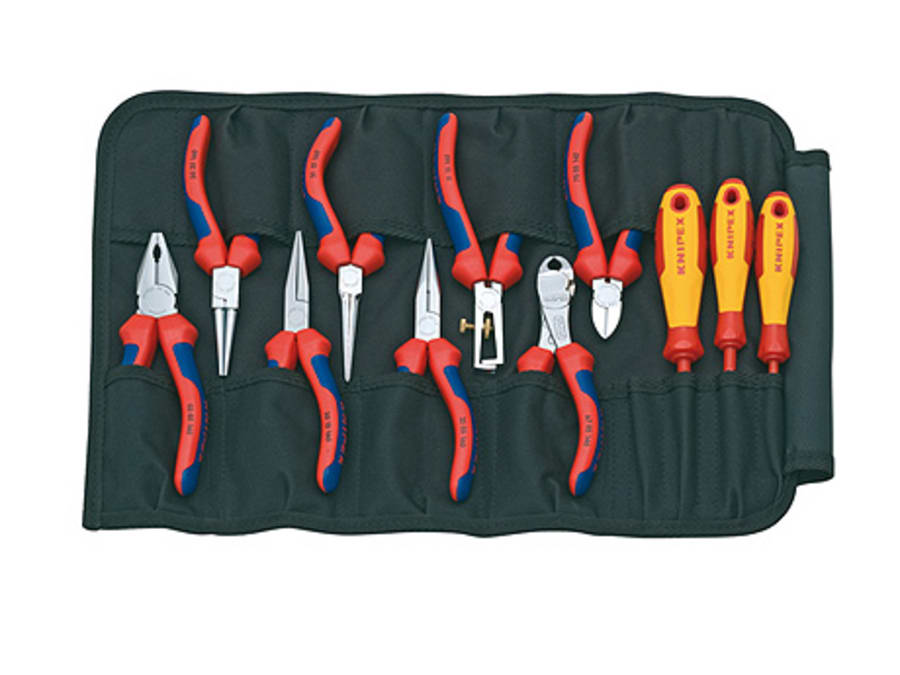 Knipex 001941 11 Piece Pliers & Screwdriver Set in Tool Roll