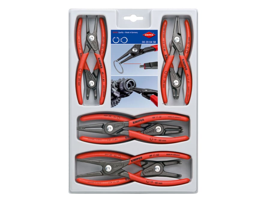 Knipex 002004SB 8 Piece Precision Circlip Plier Set