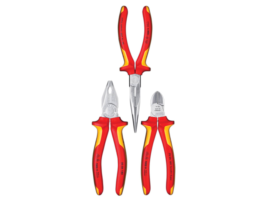 Knipex 002012 VDE Electro Plier Set 3 Piece