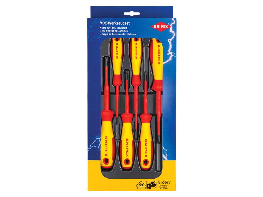 Knipex 002012V05 VDE Screwdriver Set 6 Piece