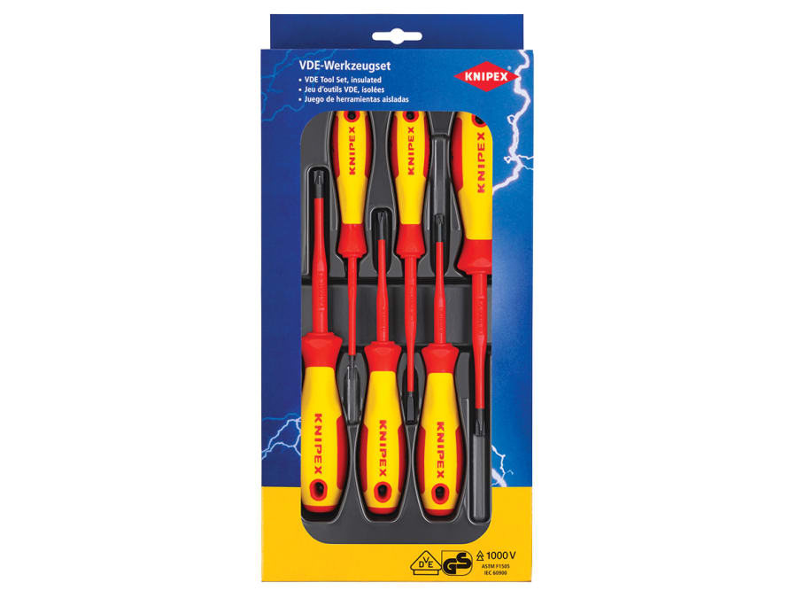 Knipex 002012V05 VDE Screwdriver Set 6 Piece