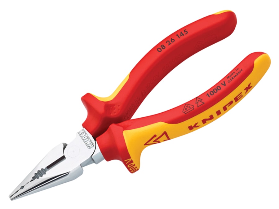 Knipex 0826145SB VDE High Leverage Needle Nose Pliers 145mm