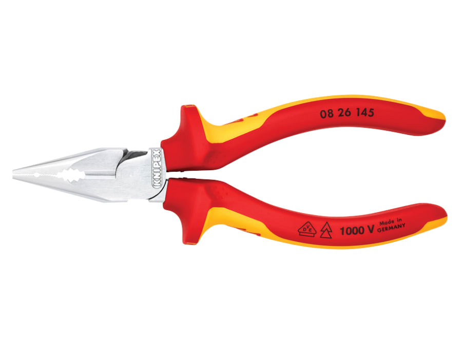 Knipex 0826145SB VDE High Leverage Needle Nose Pliers 145mm