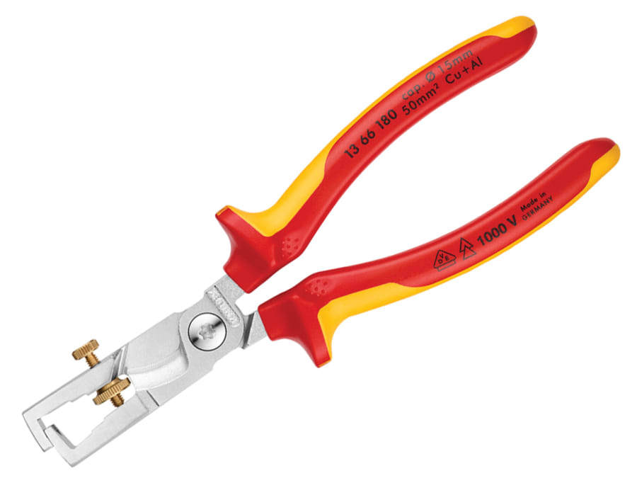 Knipex 1366180SB StriX Insulation Stripper with Cable Shears 180mm