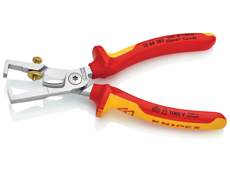 Knipex 1366180SB StriX Insulation Stripper with Cable Shears 180mm