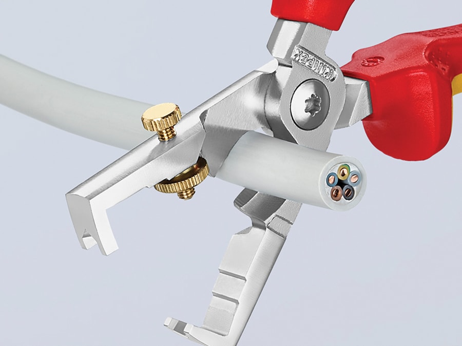 Knipex 1366180SB StriX Insulation Stripper with Cable Shears 180mm