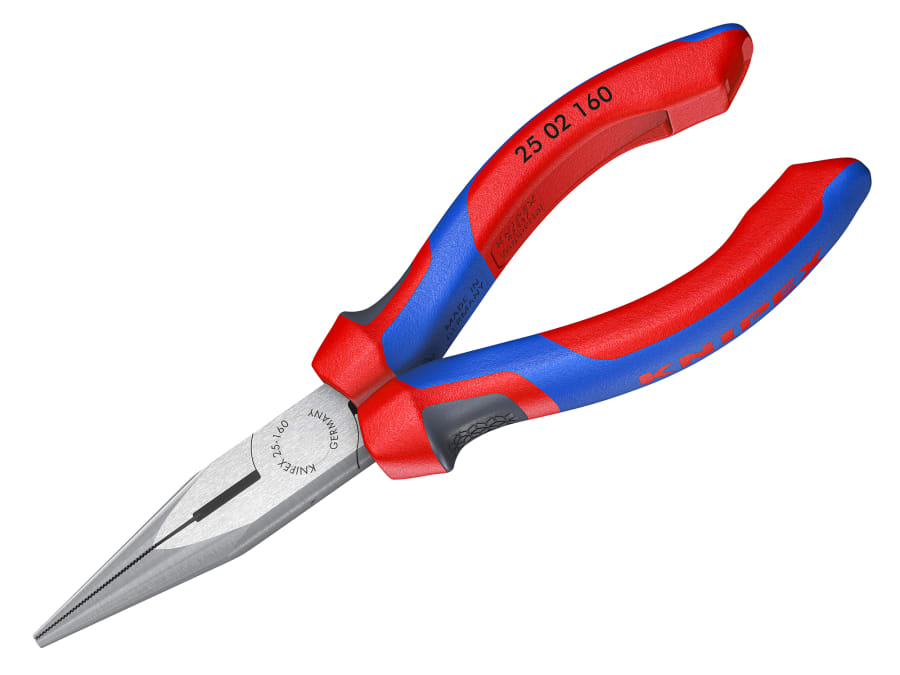 Knipex 2502160SB Snipe Nose Side Cutting Pliers 160mm