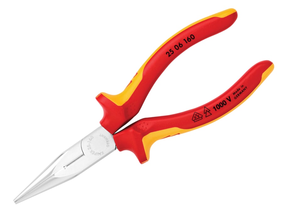 Knipex 2506160SB VDE Snipe Nose Side Cutting Pliers 160mm
