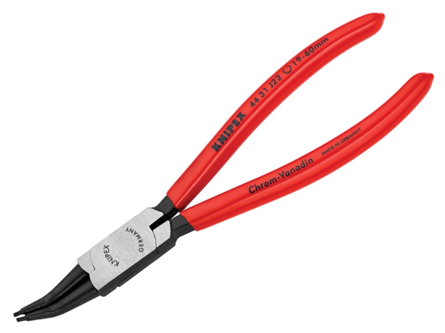 Knipex 4431J42 Internal Circlip Pliers 45° Bent Tip 85-140mm