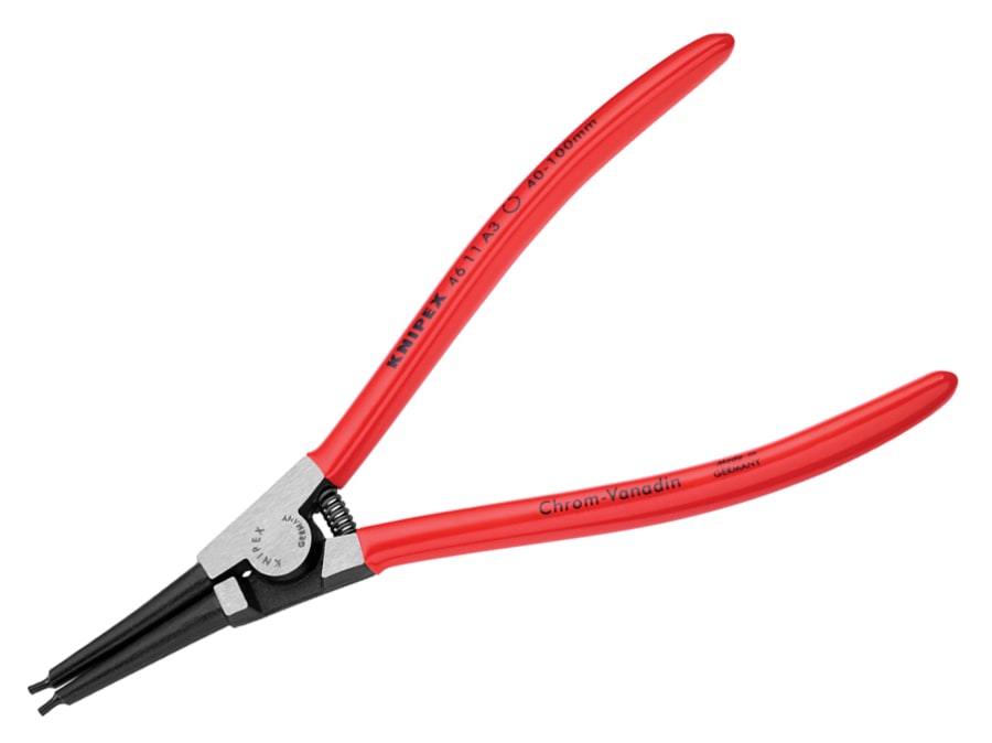 Knipex 4611A3SB Circlip Pliers External Straight 40-100mm