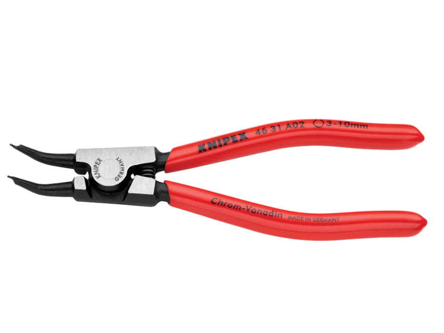 Knipex 4631A02 External Circlip Pliers 45° Bent Tip 3-10mm