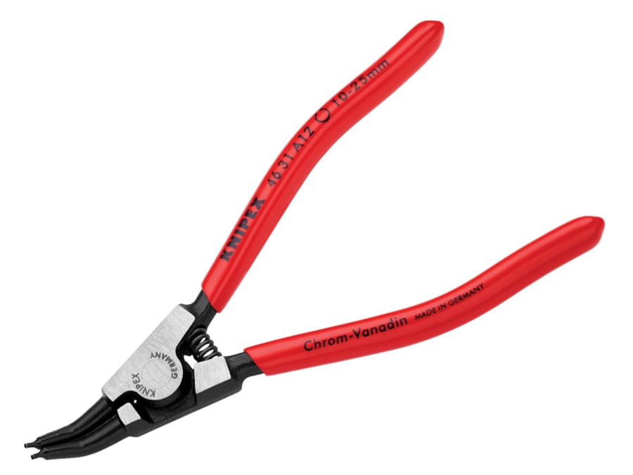 Knipex 4631A12 External Circlip Pliers 45° Bent Tip 10-25mm
