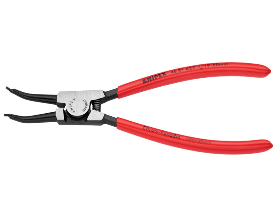 Knipex 4631A22 External Circlip Pliers 45° Bent Tip 19-60mm
