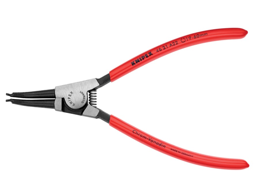 Knipex 4631A22 External Circlip Pliers 45° Bent Tip 19-60mm