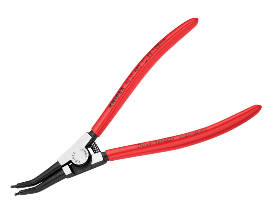 Knipex 4631A32 External Circlip Pliers 45° Bent Tip 40-100mm