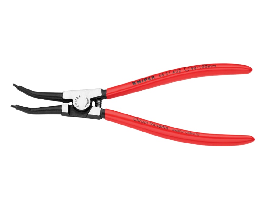 Knipex 4631A32 External Circlip Pliers 45° Bent Tip 40-100mm