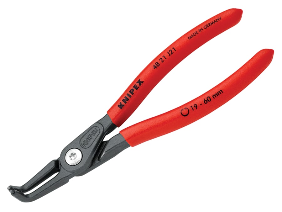 Knipex 4821J21SB Precision Circlip Pliers Internal 90° Bent 19-60mm