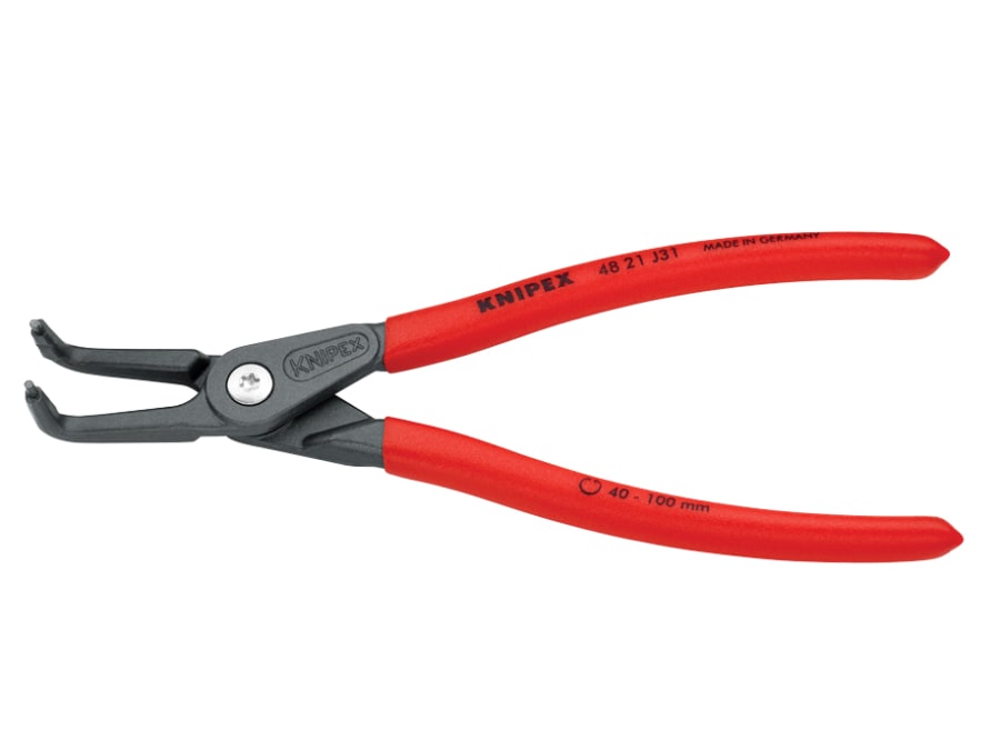Knipex 4821J31 Precision Circlip Pliers Internal 90° Bent 40-100mm