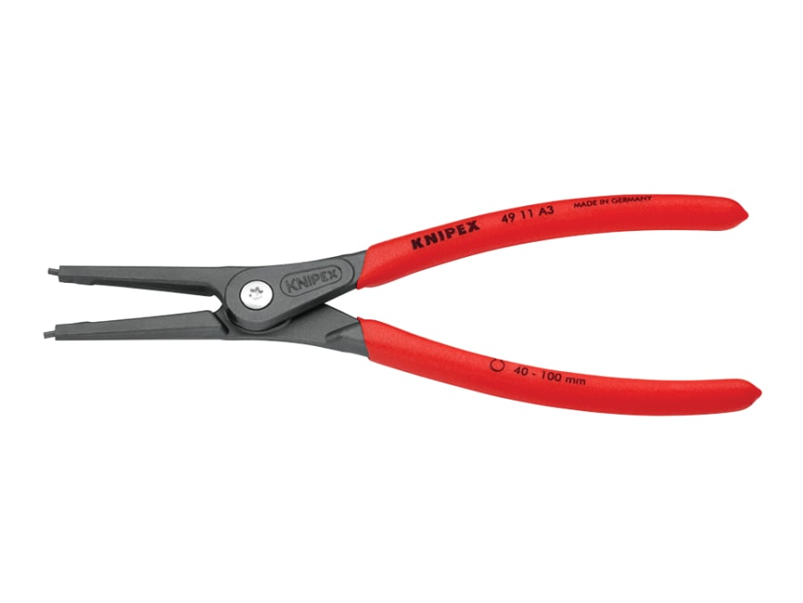 Knipex 4911A3SB Precision Circlip Pliers External Straight 40-100mm