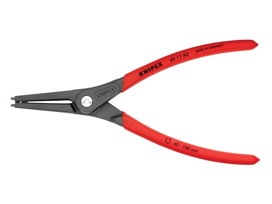 Knipex 4911A3SB Precision Circlip Pliers External Straight 40-100mm