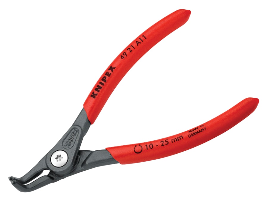 Knipex 4921A11 Precision Circlip Pliers External 90° Bent Tip 10-25mm