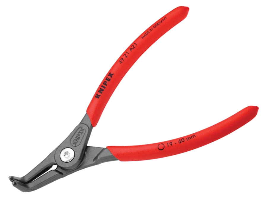Knipex 4921A21SB Precision Circlip Pliers External 90° Bent Tip 19-60mm
